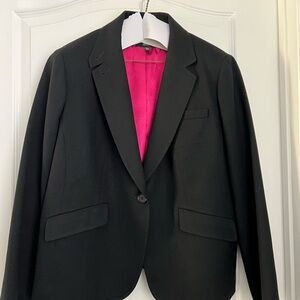Talbots Black Blazer with Pink Lining